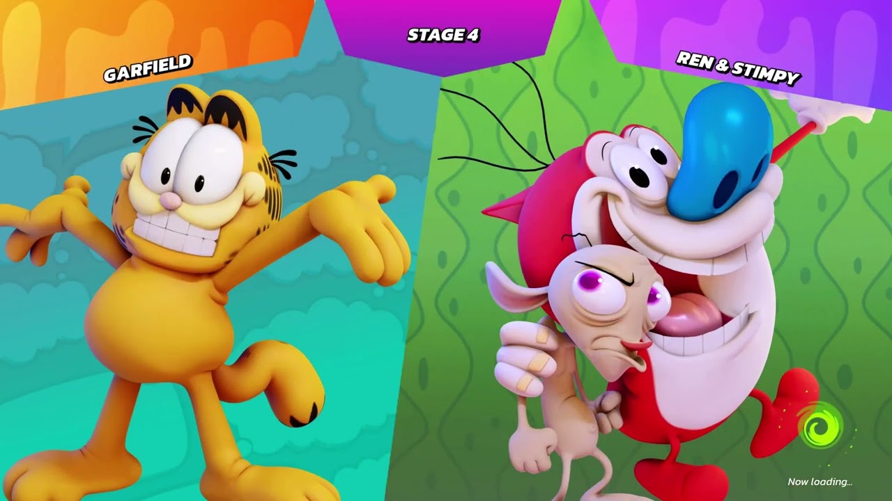 Nickelodeon All-Star Brawl  (Arcade Mode - Very Hard) Garfield Gameplay