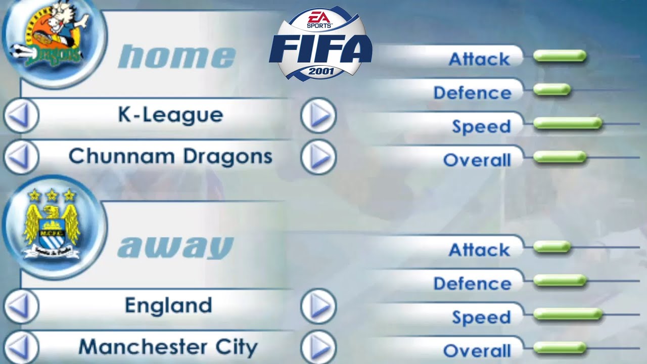 [PC] | FIFA 2001 | CHUNNAM DRAGONS VS MANCHESTER CITY
