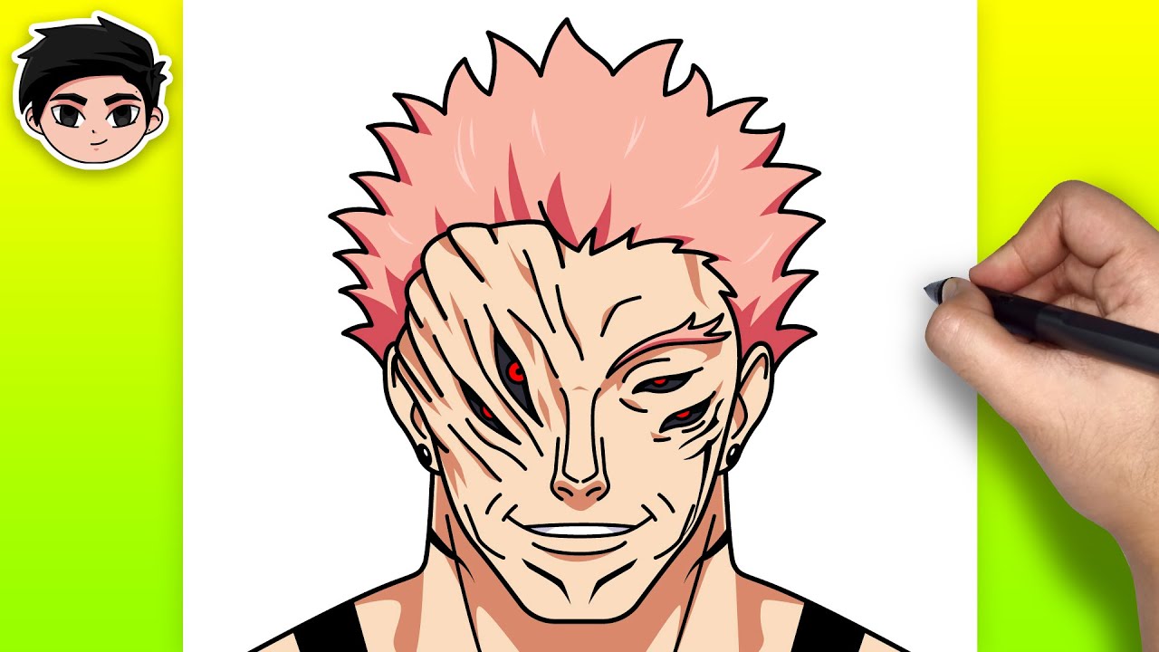 How to Draw SUKUNA TRUE FORM from Jujutsu Kaisen | Easy Step-by-Step