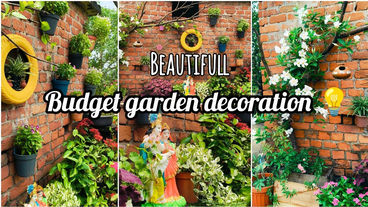 🌿Budget friendly Garden makeover #creative  garden decor for small space 🏡#yt videos #G.decoration💡