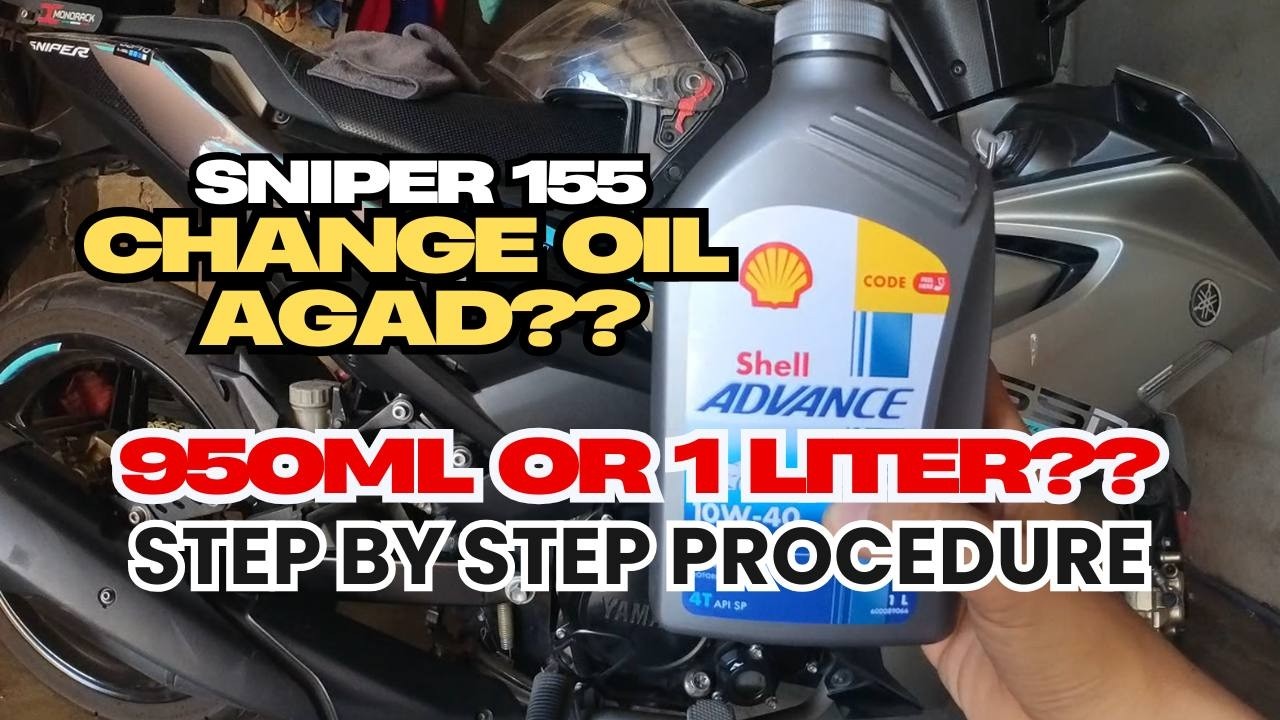 1 Liter or 950 ml?? SNIPER 155 Maintenance 101 | Change Oil Step-by-Step (Para Di Masira Engine!)