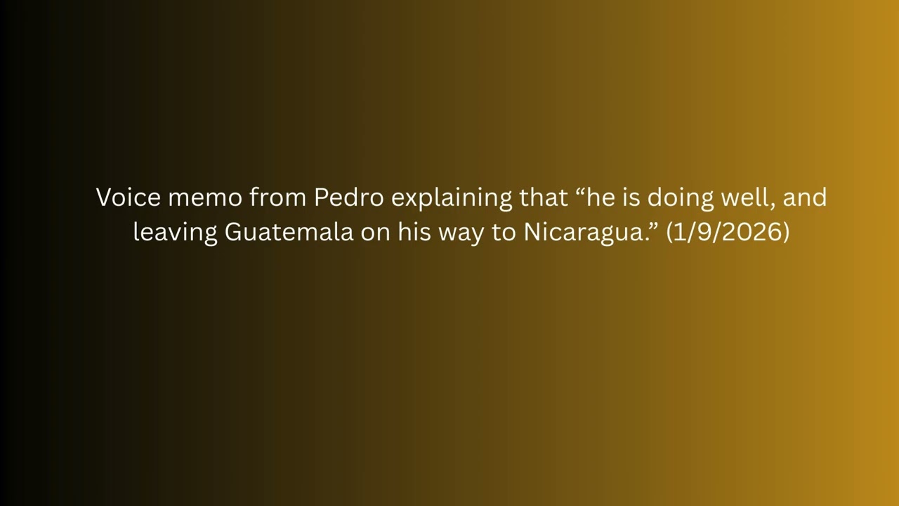 Pedro Voice Recording for 192026