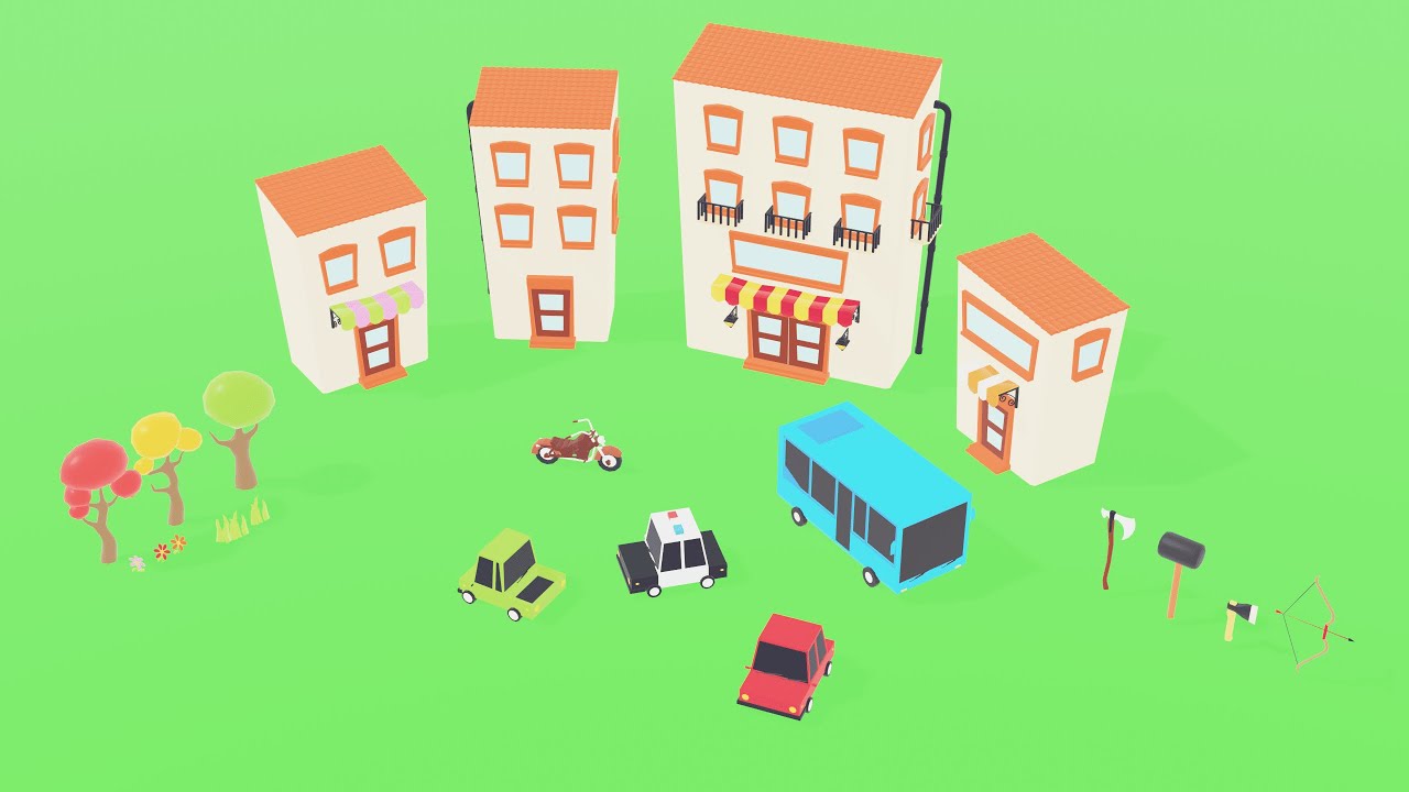 Mixed Small Pack - Low Poly Assets Low-poly 3D model