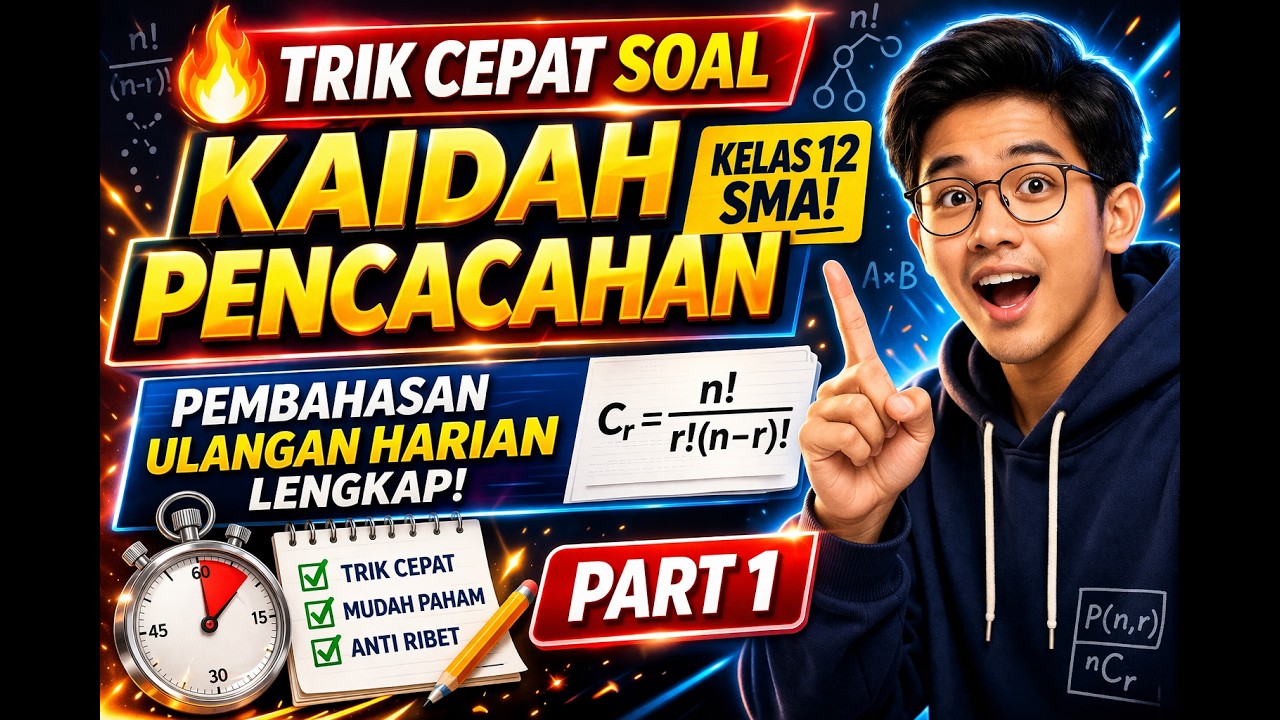 PEMBAHASAN SOAL ULANGAN HARIAN KAIDAH PENCACAHAN KELAS 12 SMA (Part 1)