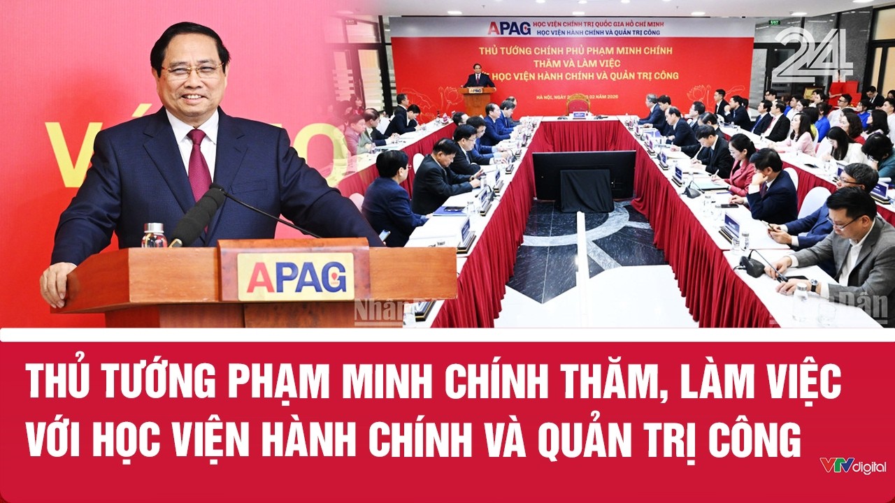 Thủ tướng Phạm Minh Chính thăm, làm việc với Học viện Hành chính và Quản trị công | VTV24