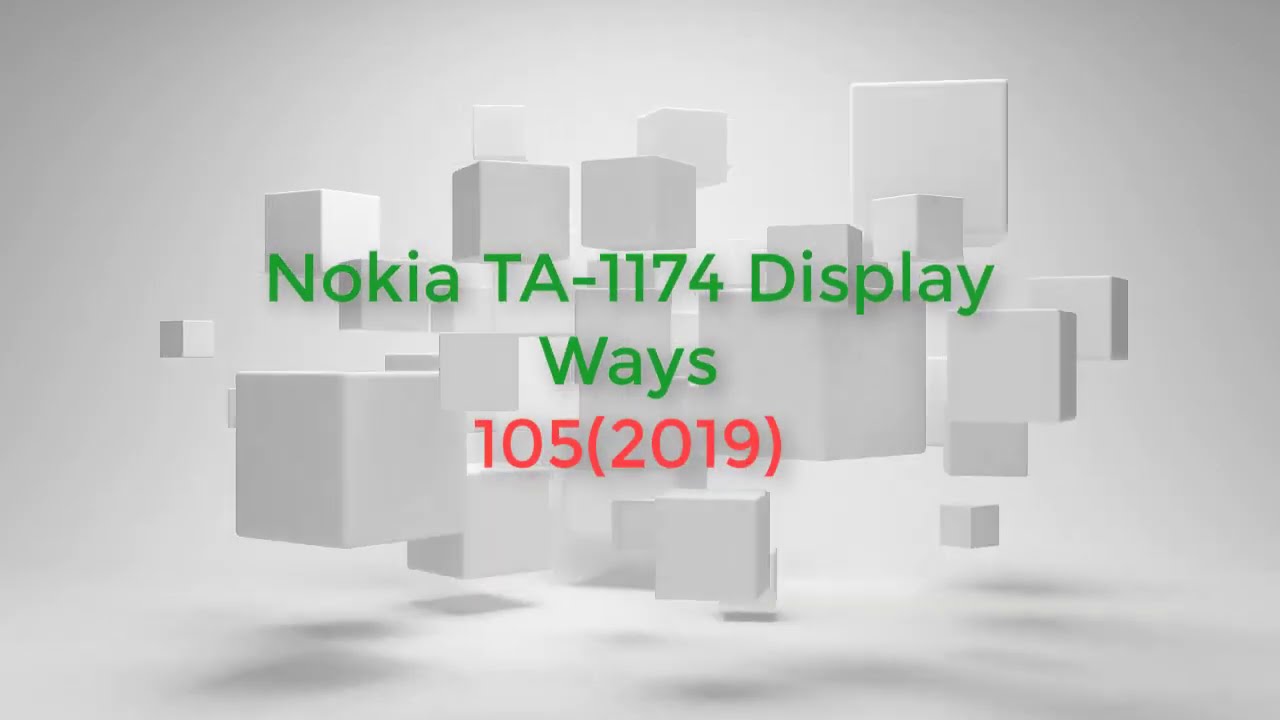 Nokia TA 1174 Display Ways