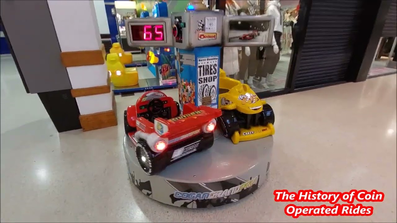2010s Cogan Coin Operated Carousel Kiddie Ride - Crazy Speedway