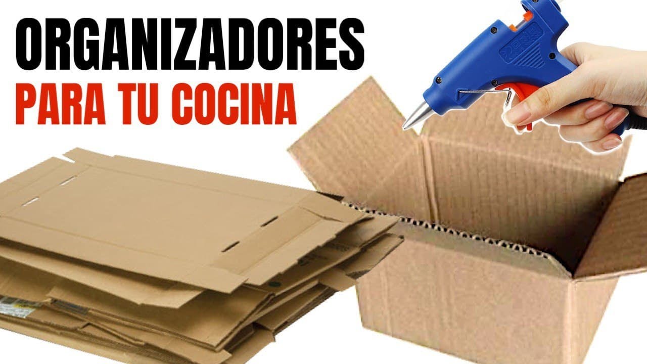 4 MANUALIDADES PARA TU COCINA HECHOS CON CARTÓN PARA DECORAR Y ORGANIZAR