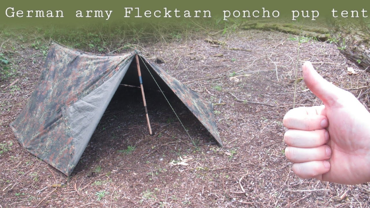 Немецкая армейская палатка-пончо Flecktarn