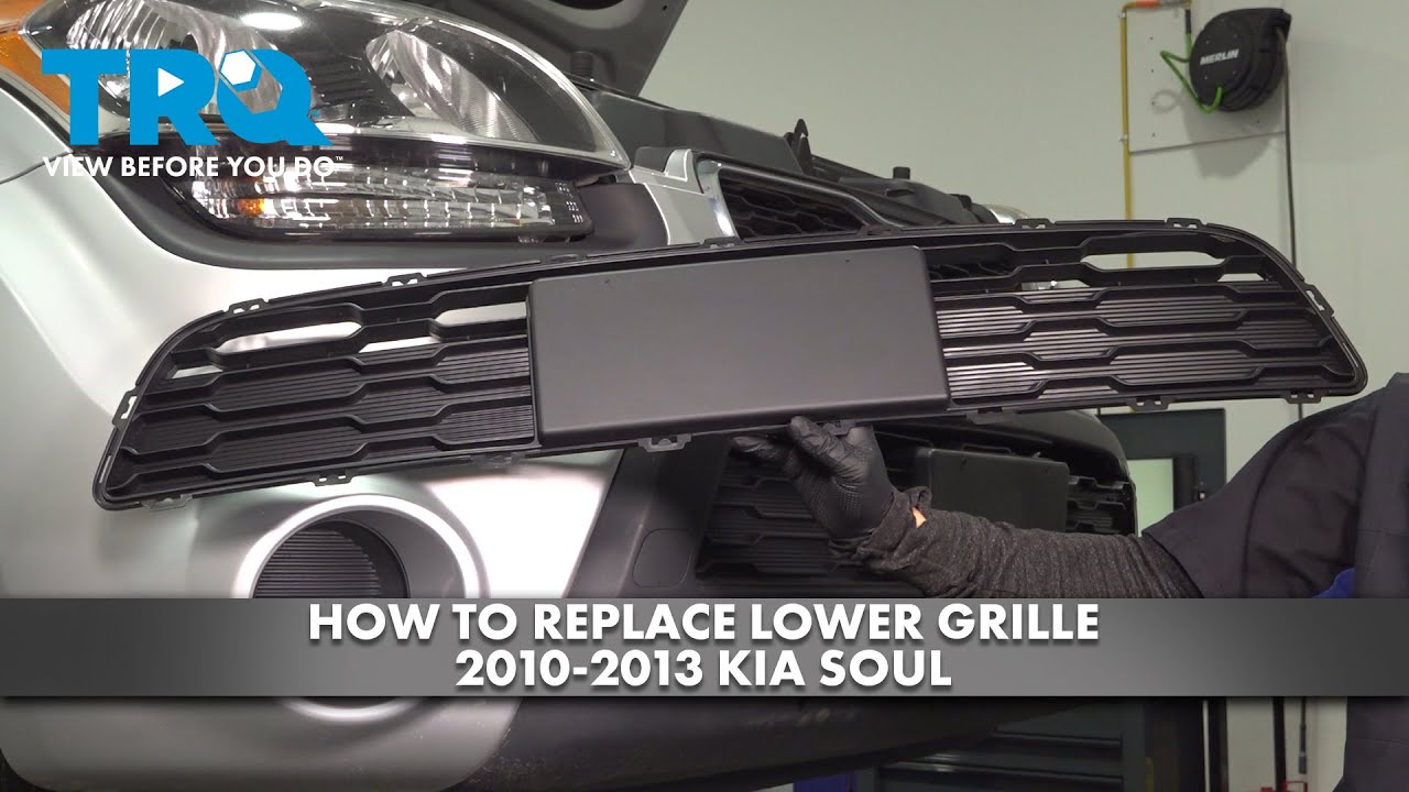 Как заменить нижнюю решетку радиатора на Kia Soul 2010-2013