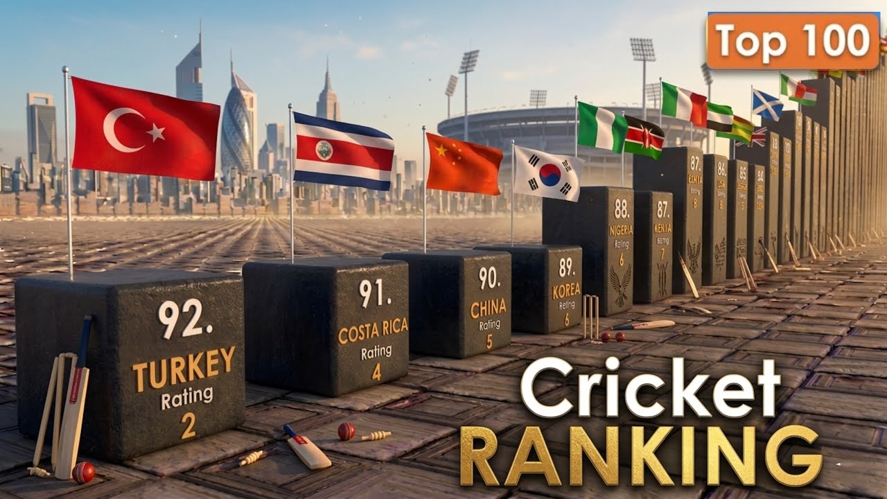 🏏 Top 100 Countries Ranked in Cricket 🌍 - ICC Ranking - T20 Cricket