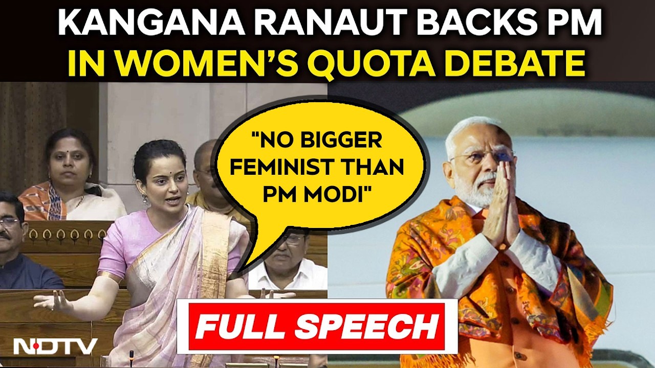 Kangana Ranaut In Parliament LIVE | Women's Quota Bill | Delimitation Bill | Kangana Ranaut LIVE