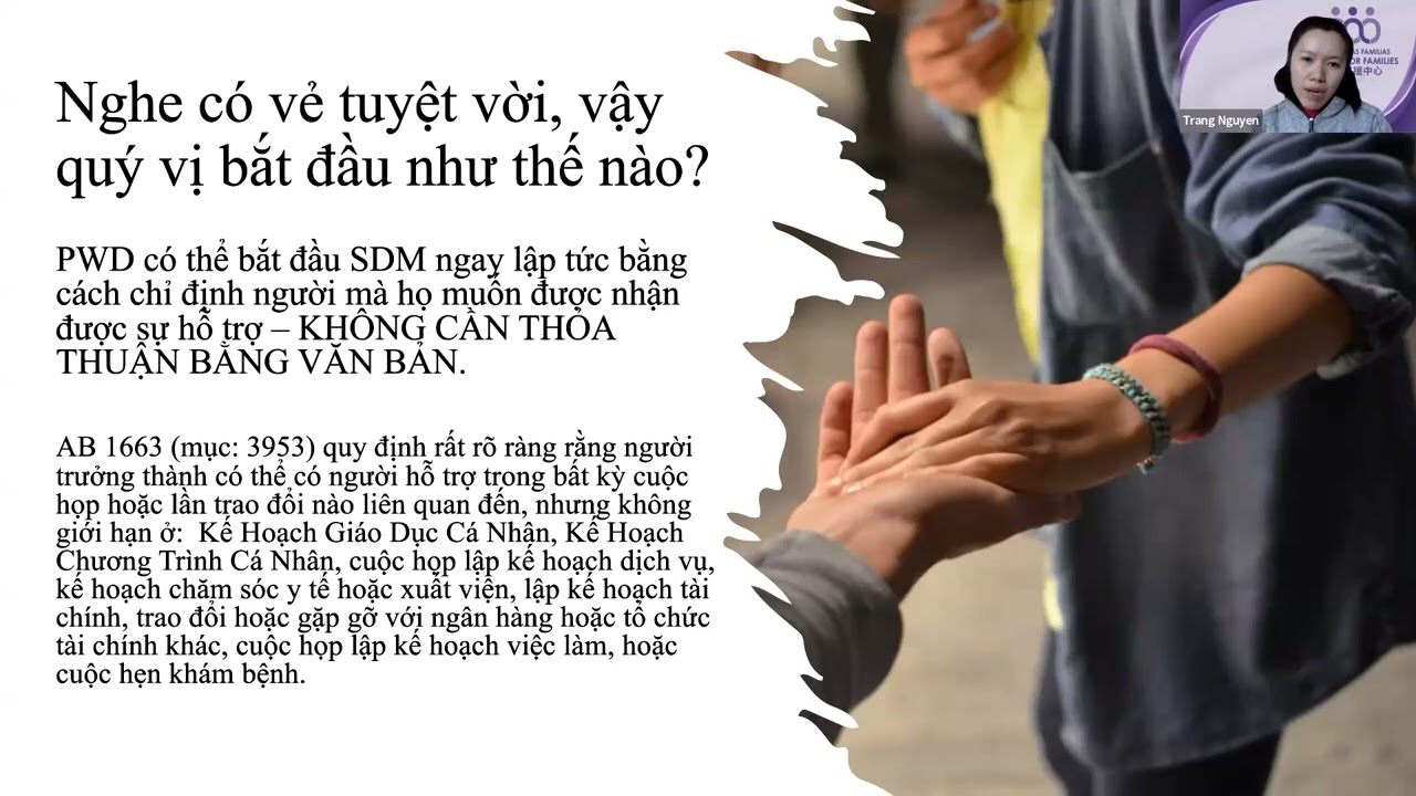 Các cách sử dụng hỗ trợ ra quyết định cho người khuyết tật (Module 2)