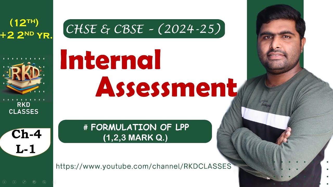 formulation of L.P.P || LINEAR PROGRAMMING PROBLEM || internal exam 2024-25 ||