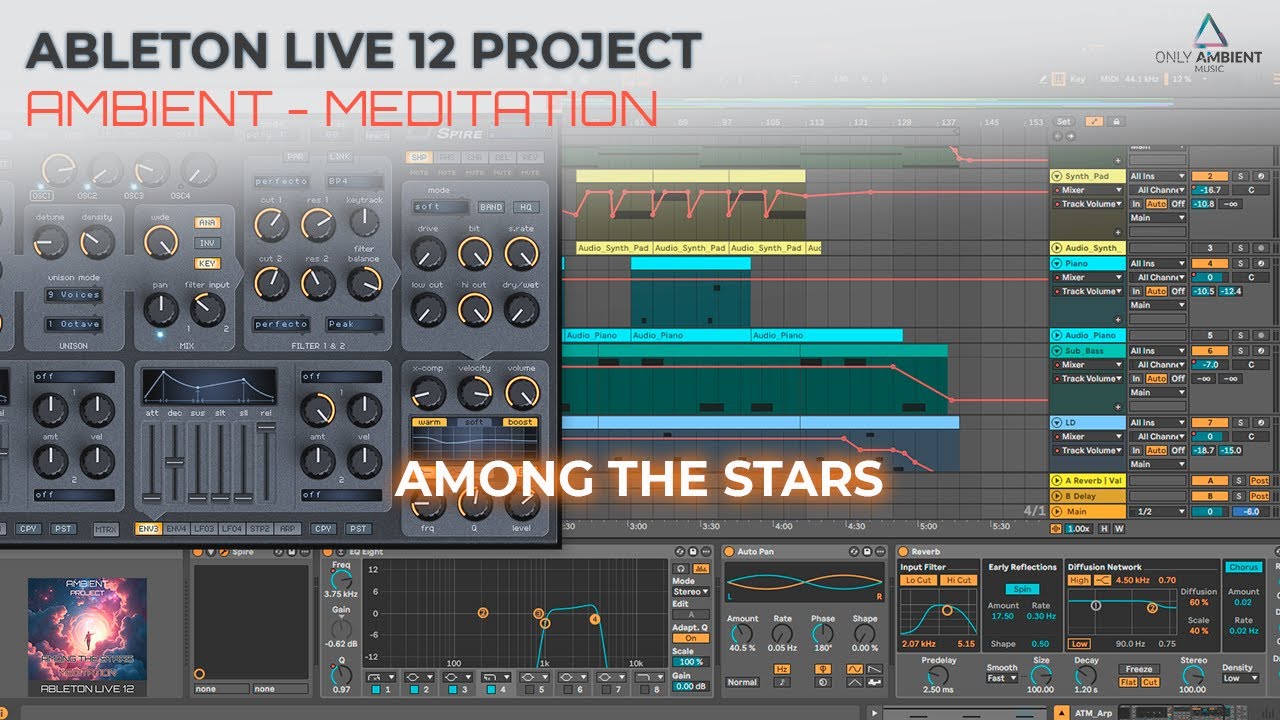 How To Creat an Ambient, Melodic Track - Among The Stars, Ableton Live 12 (Royalty Free Project)