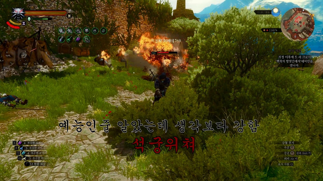 위쳐3 석궁위쳐 스킬 공략