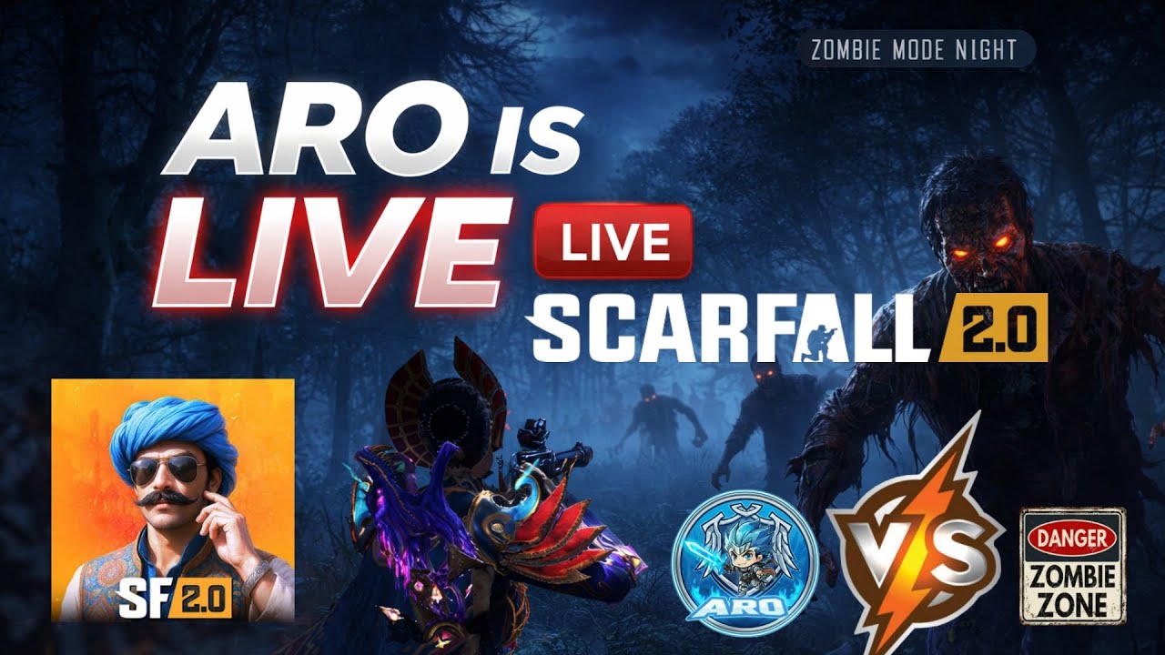 🔴 ScarFall 2.0 LIVE —Life_AROisLIVE best gameplay live and scarpass giveaway with fun rooms 😂👑