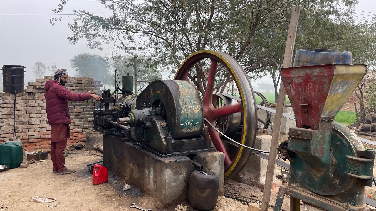 Dasi Old Black Engine Starting!! 35 Hp Diesel Engine Biggest Old Black Engine 