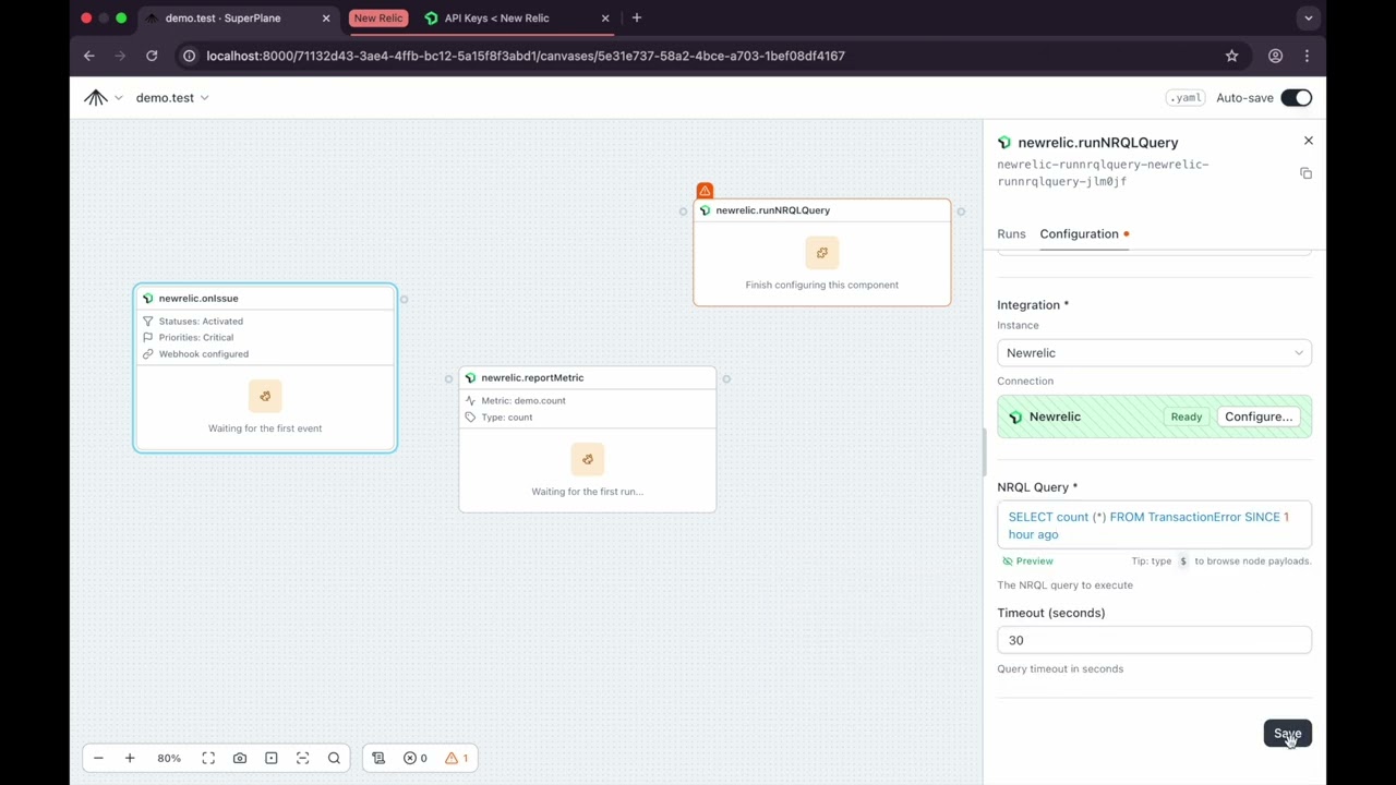 SuperPlane &mdash; New Relic Integration Demo