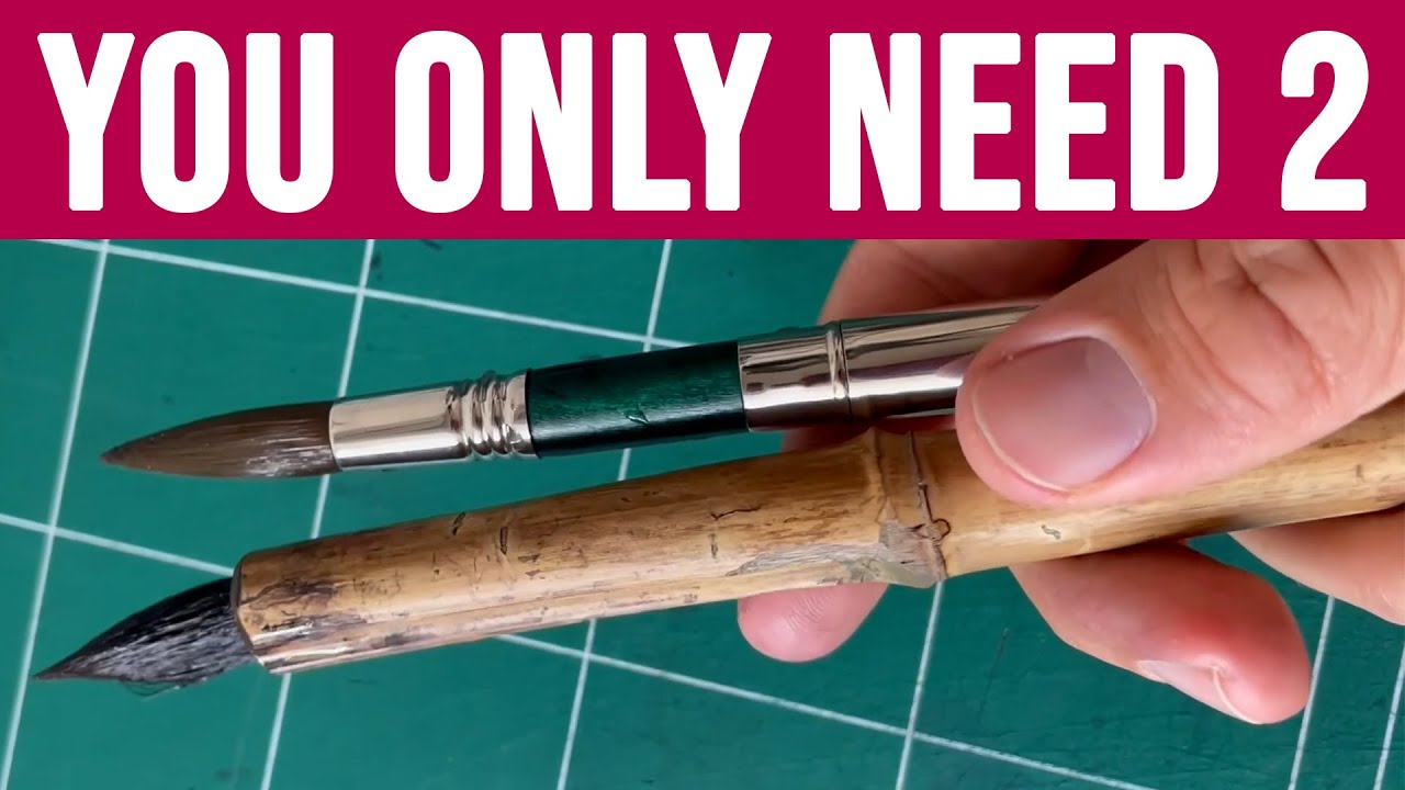 The ONLY Watercolor Brushes you'll need (For Beginner)