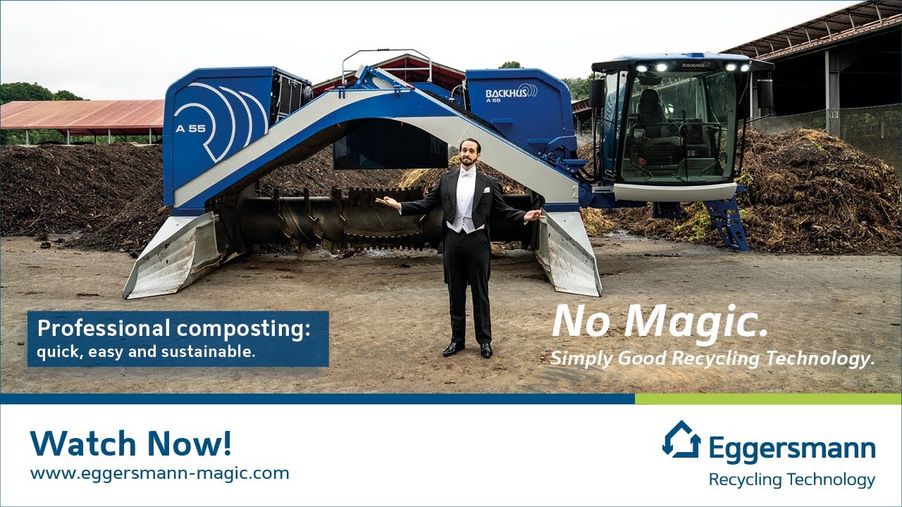 Eggersmann - Composting with triangular windrow turners from BACKHUS