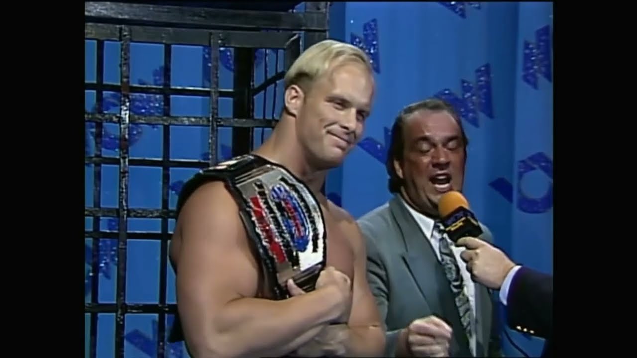 Jim Ross interviews Stunning Stone Cold Steve Austin and Paul Heyman WCW Saturday Night 8/29/92