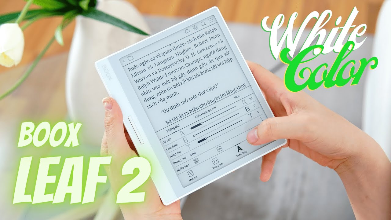 Ở đây có review máy đọc sách Boox Leaf 2 màu trắng đẹp mê ly
