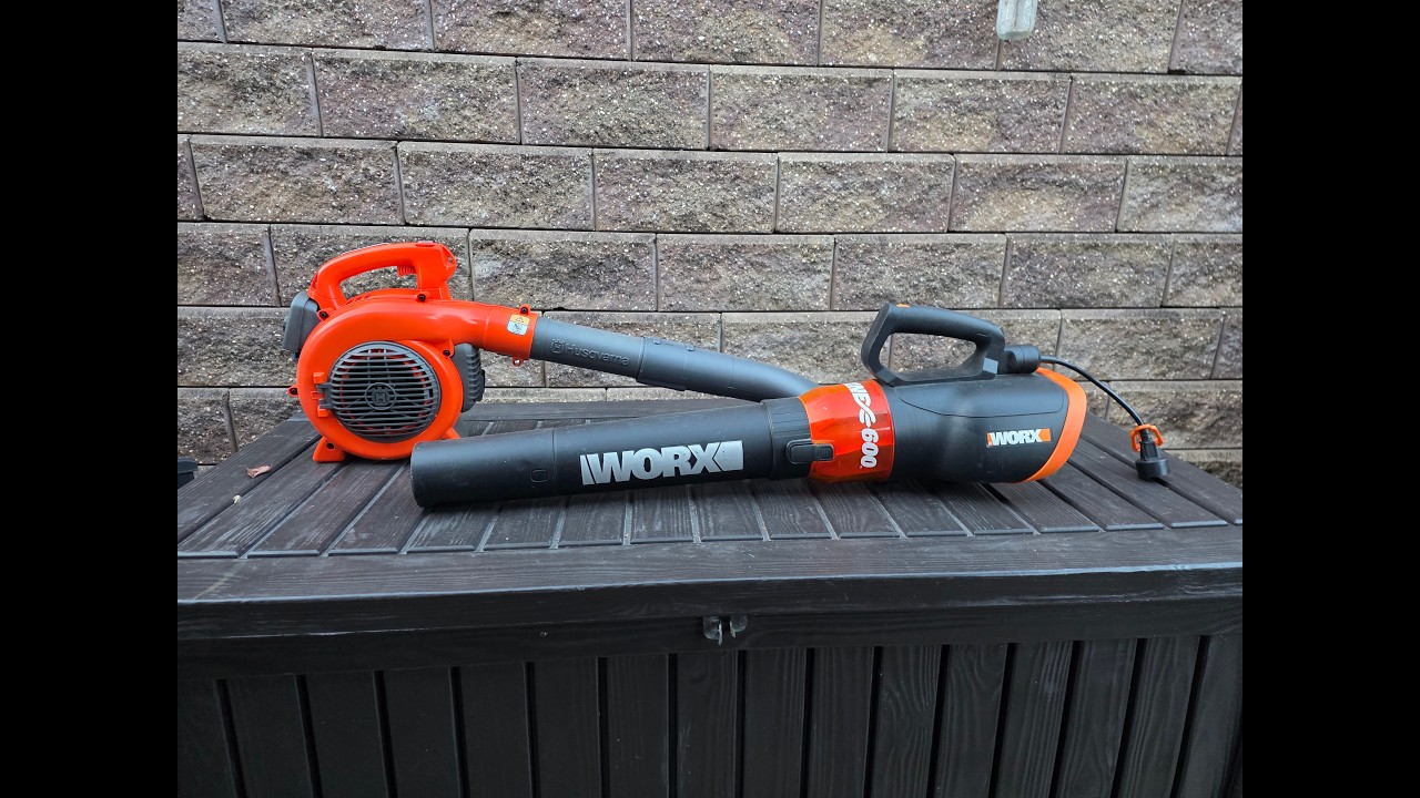 Husqvarna 125B Leaf Blower Review  Gas vs Electric WORX Comparison