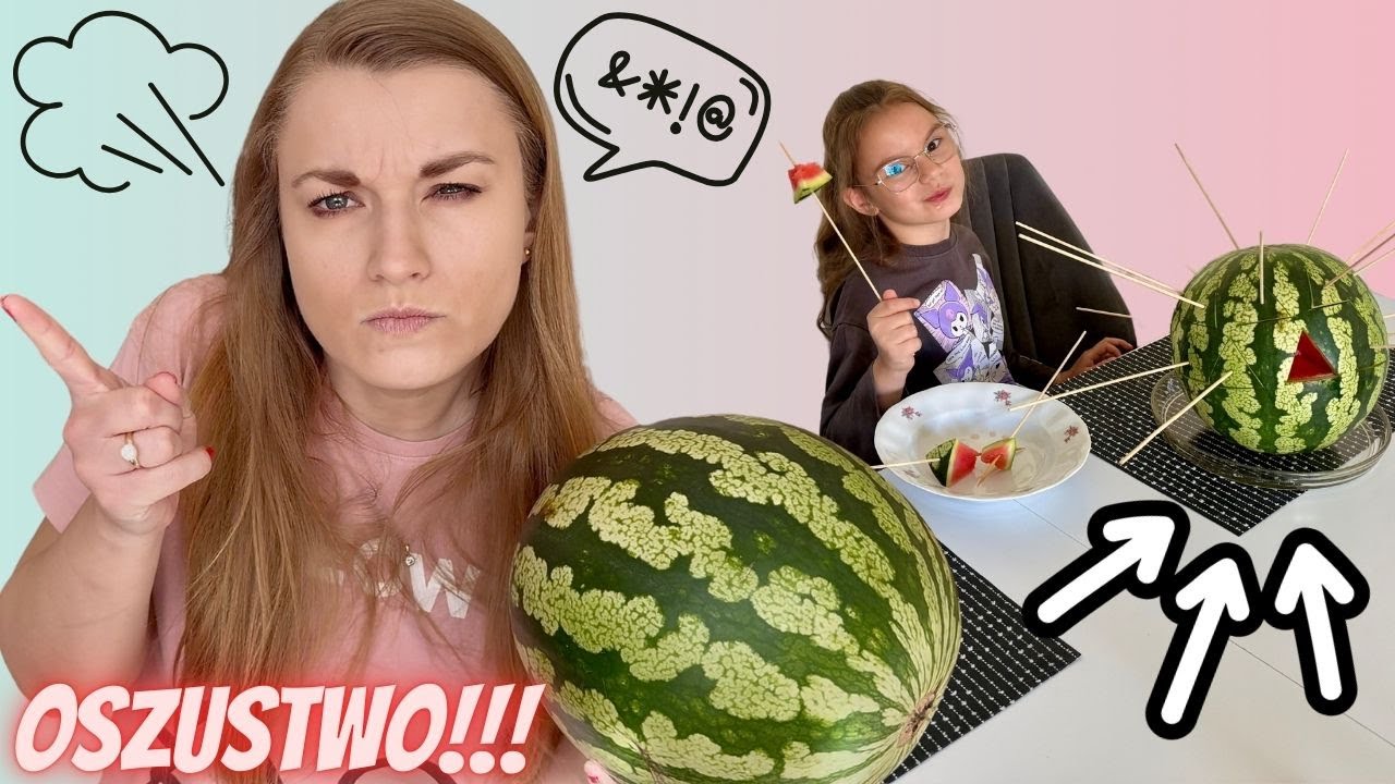 Sprankował nas w grze arbuzowej😱🍉 Sponsorem dzisiejszego odcinka jest Dziadek💖 Super challenge💖