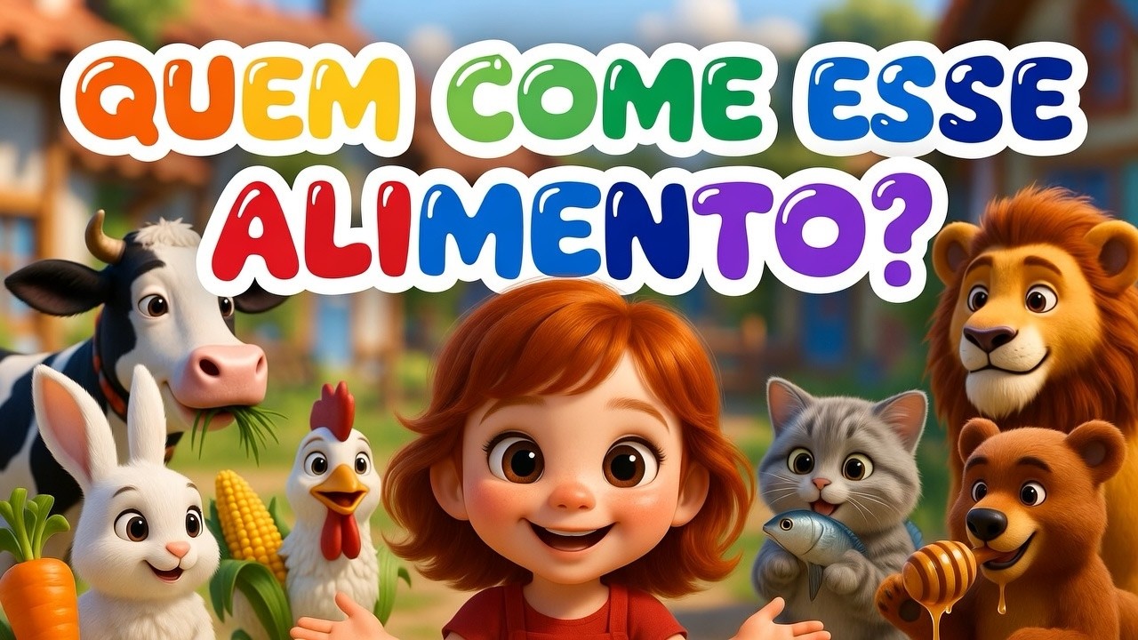 Quem Come Esse Alimento? 🥕🐮🐔🦁 | Música Infantil Educativa | Vila das Cantigas