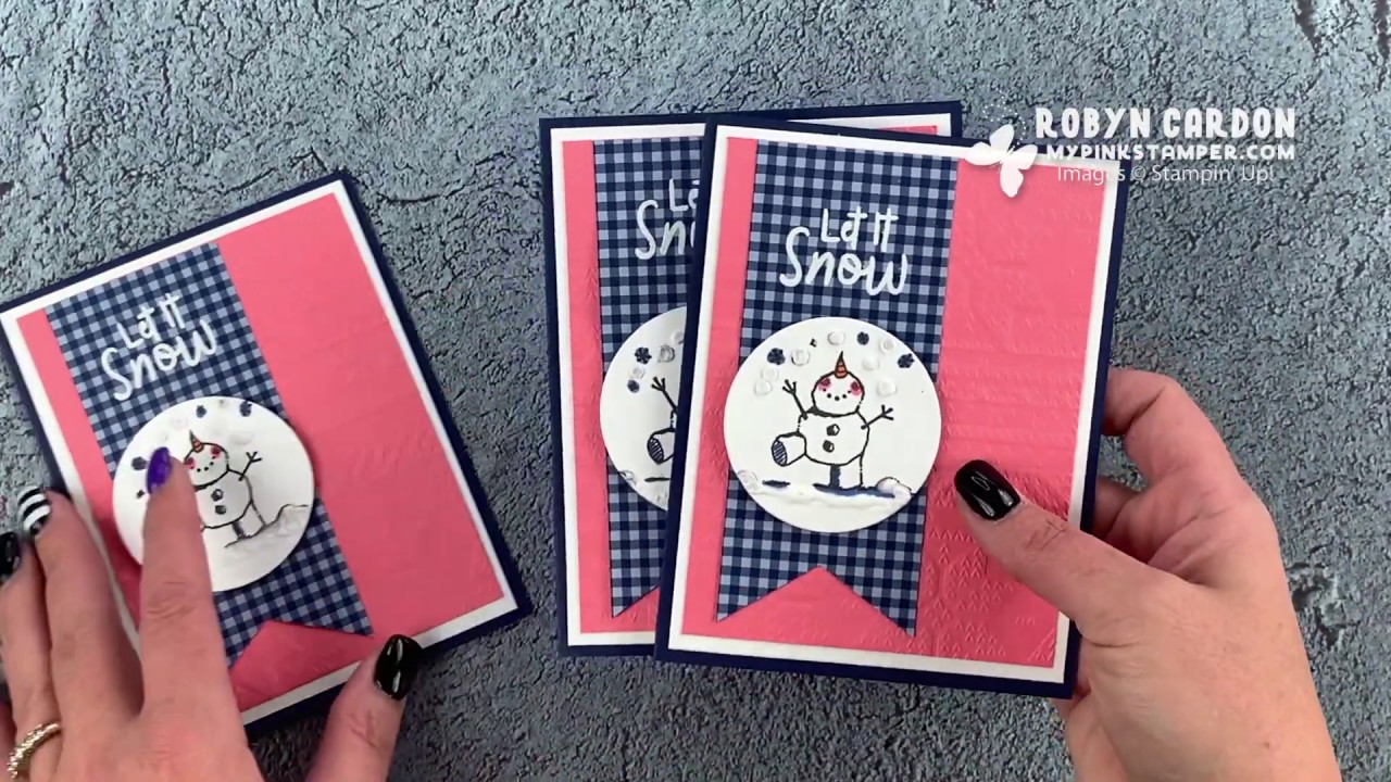 Stampin' Up!  Snowman Season Puff Paint Card - Episode 728