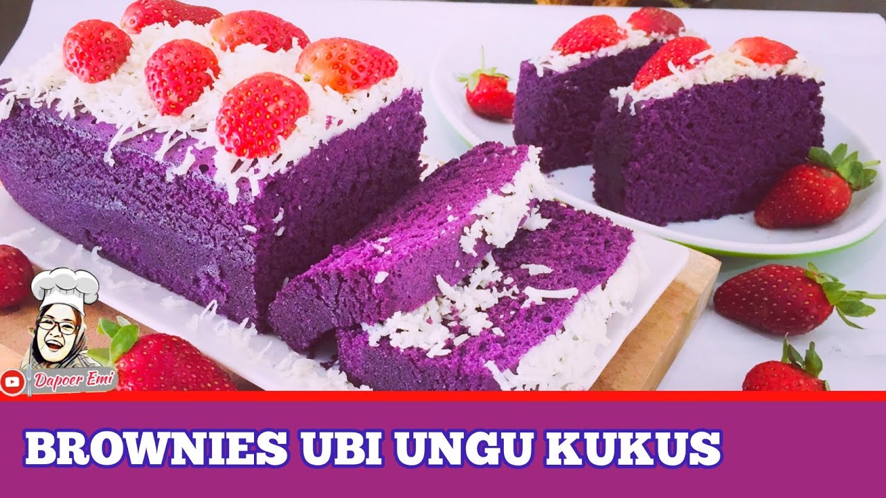 RESEP BROWNIES UBI UNGU KUKUS | 2 Telur |  Tanpa Mixer | Takaran Sendok | Anti Gagal