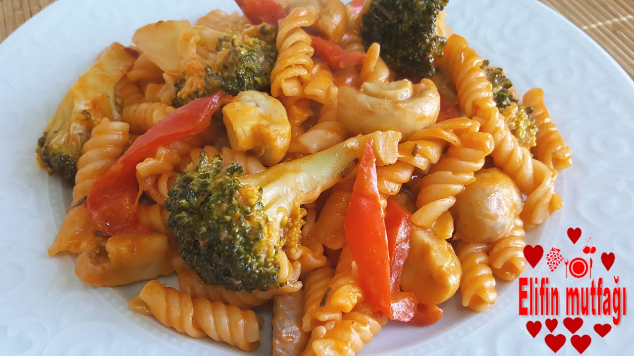 M&Uuml;THİŞ SEBZELİ MAKARNA TARİFİ 😋Yok b&ouml;yle bir lezzet👌
