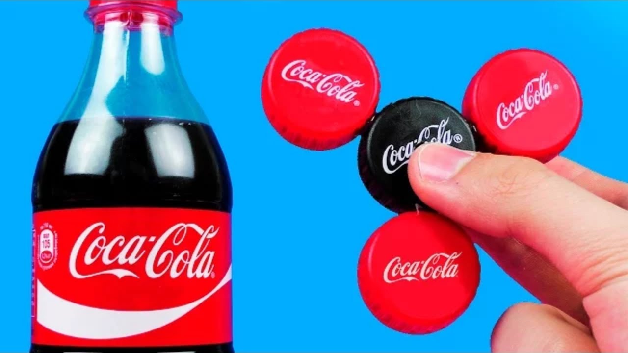 Como hacer un Fidget Spinner casero con tapas de COCA-COLA
