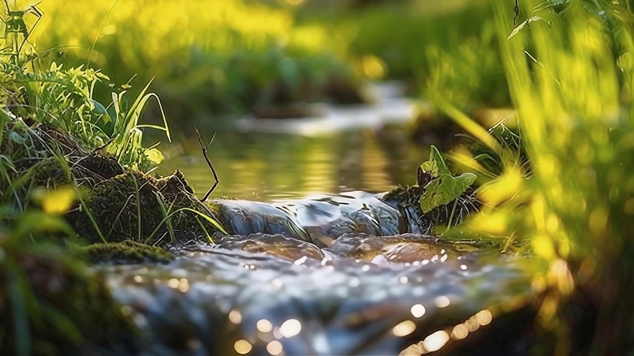 Calm Mind Sounds | River Flow with Bird Chirping