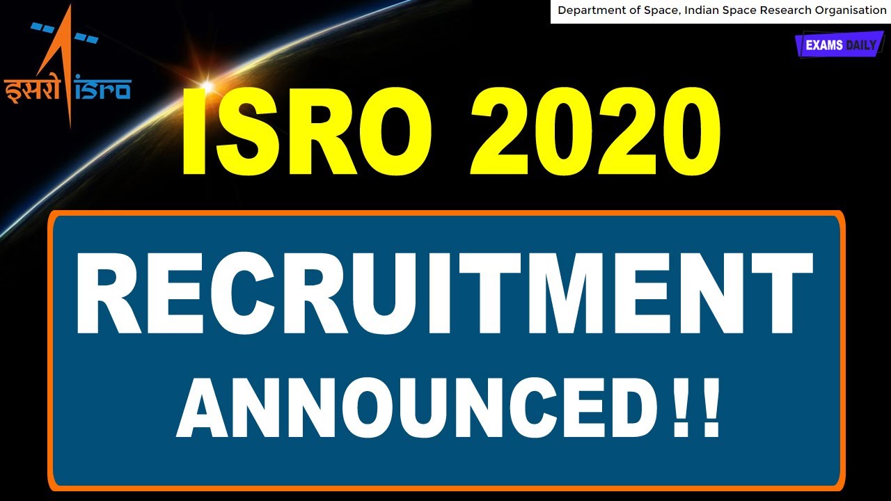 ISRO Recruitment 2020 || ISRO Application Form 2020 || Latest Jobs 2020 || Job updates
