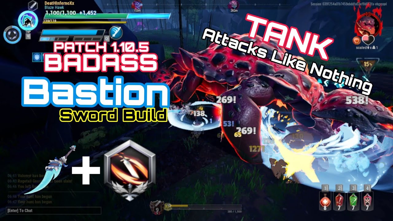 Patch 1.10.5 | Badass Bastion Sword Build | Tank Attacks like Nothing ! - Dauntless Indonesia