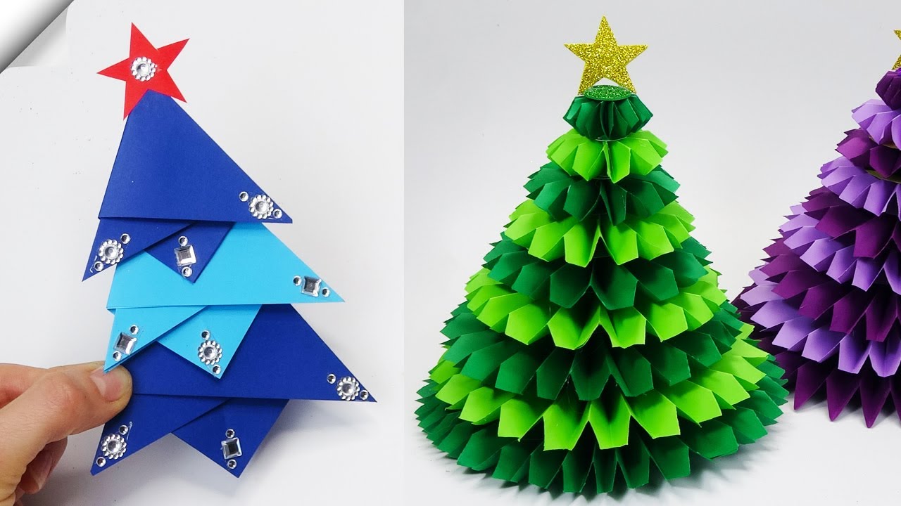 9 diy 3D paper christmas TREE