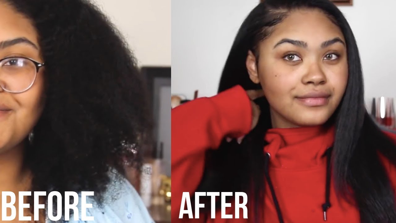 CURLY TO STRAIGHT (3C 4A Hair) | KennieJD