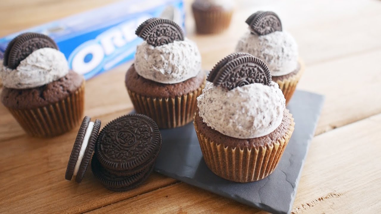 Oreo Cupcakes 오레오 컵케이크 만들기 オレオカップケーキ | Dalmiin Baking Studio