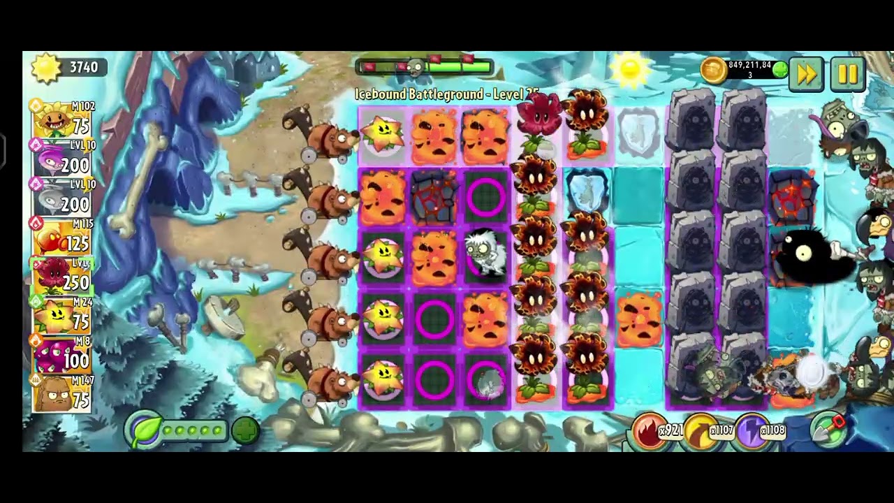 Pvz 2 Icebond Battleground lvl 25