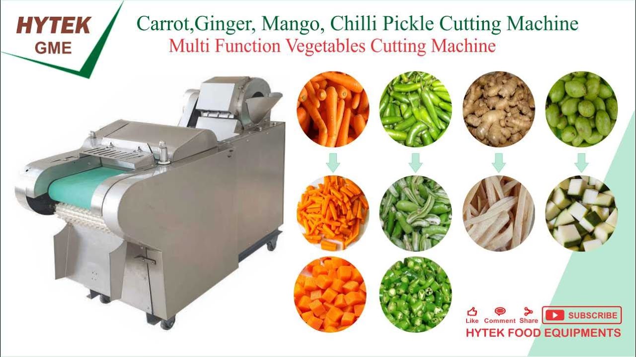 Carrot Cube Cutting For Pickles | Carrot Finger Cutting | Chilli Cutting Machine For Pickle