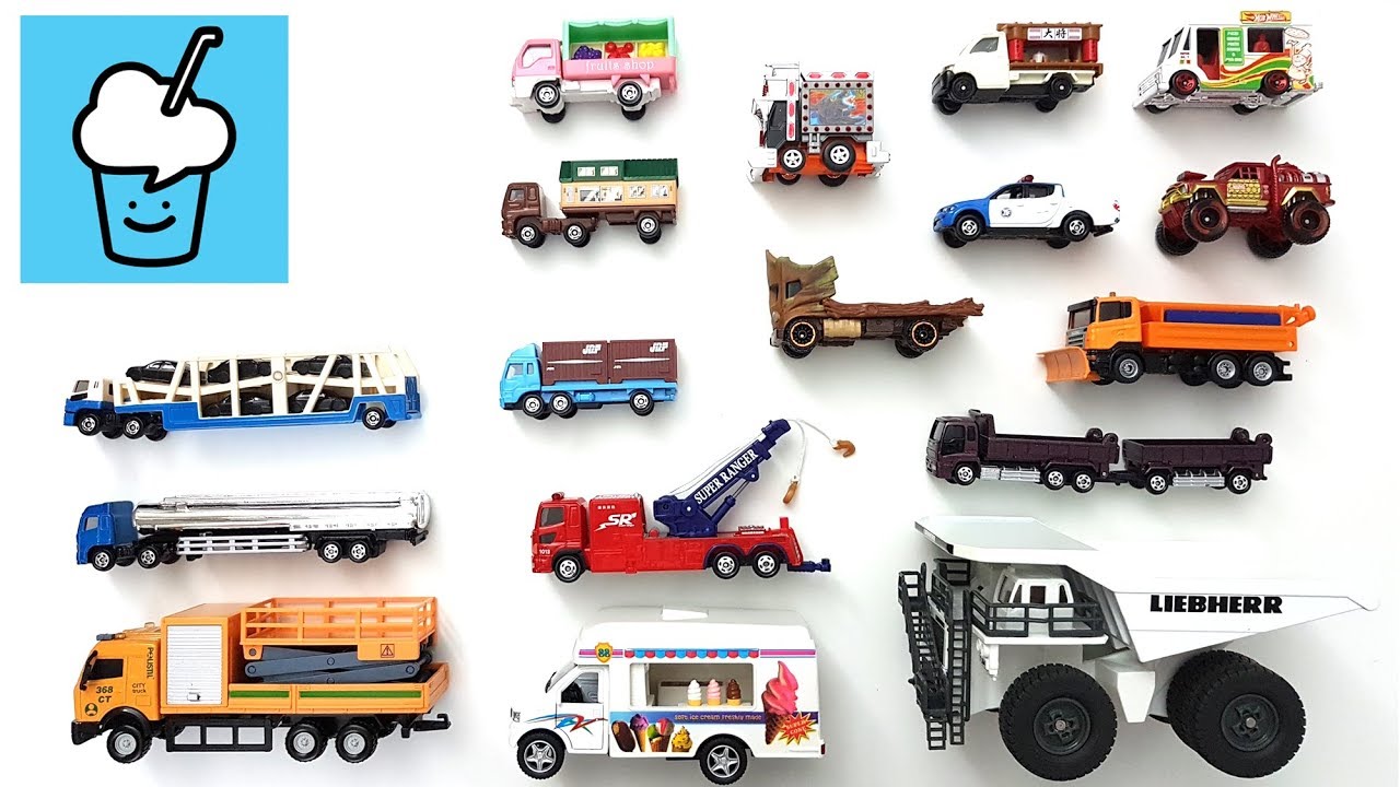 Different Trucks Types Vehicles Toys Collection
