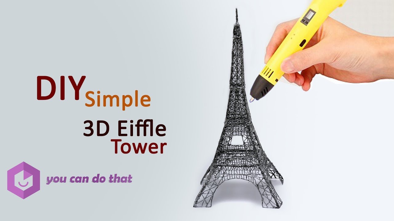 3D eiffel tower  3D  pen drowning 3d art 3D model 3D toy's DIY for kids