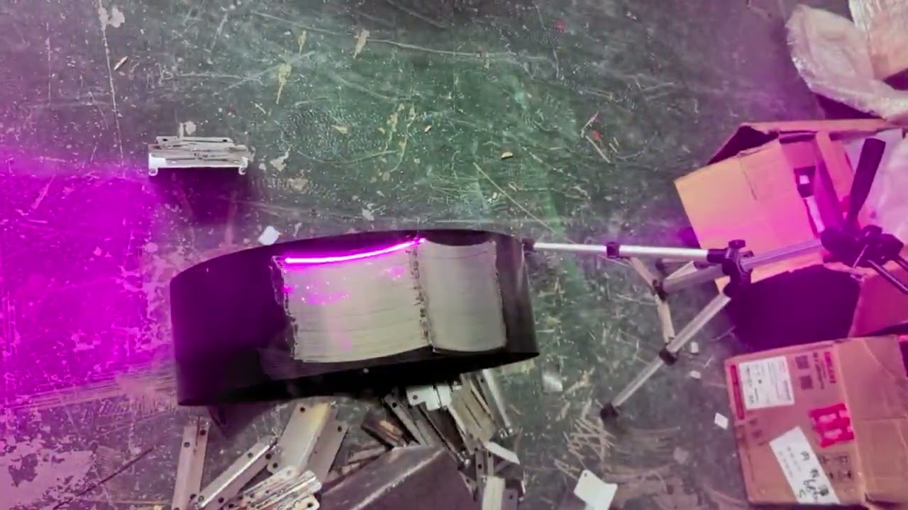 Test video for MC-2000: Maxcool 2kw fiber laser rust removal machine cleaning paint powder coating