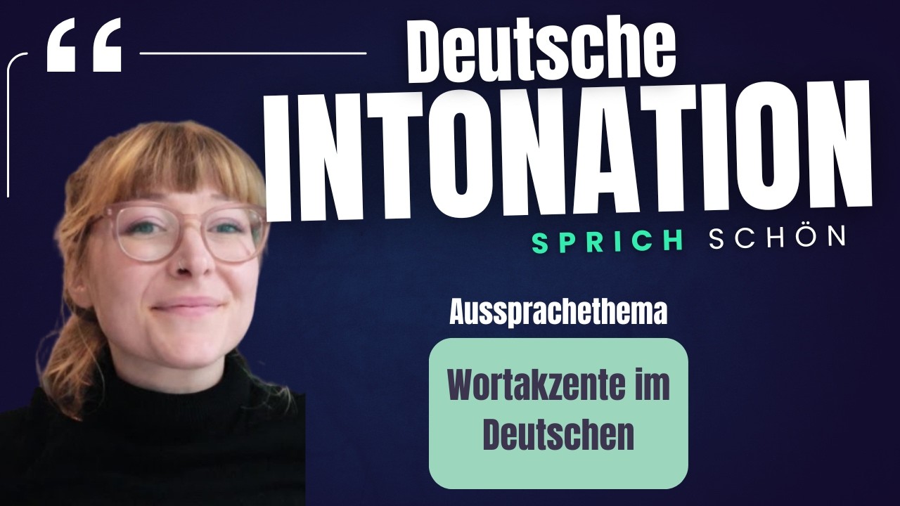 Deutsche Intonation: WORTBETONUNG richtig sprechen lernen | Übung zum Wortakzent | prounciation