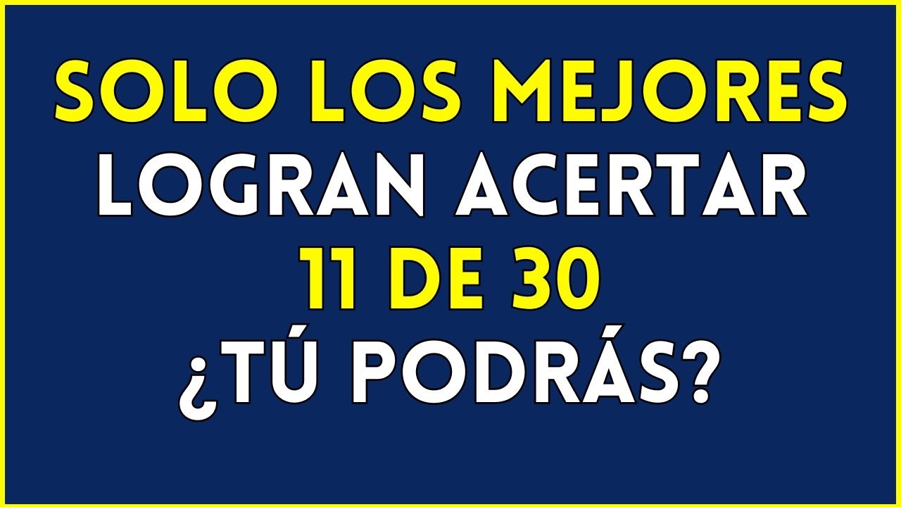 ACERTAR 11  NO ES PARA CUALQUIERA. ¿ACEPTAS EL DESAFÍO?