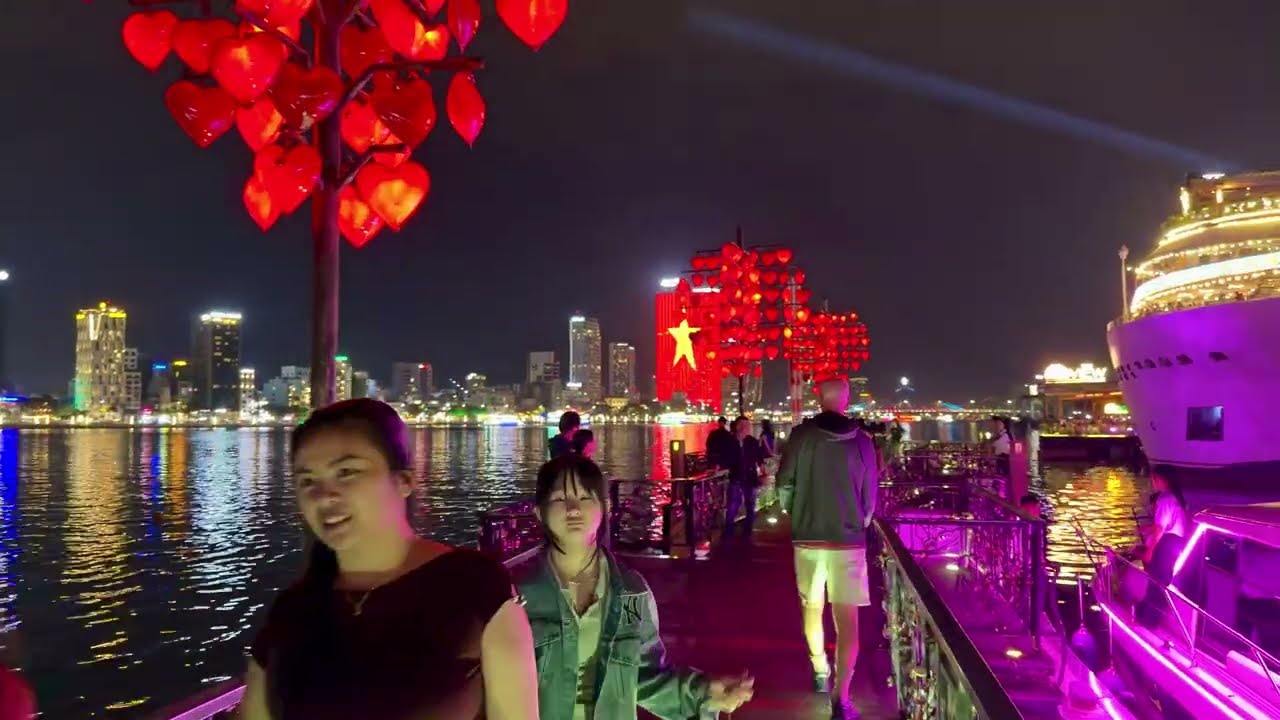 Da Nang looks stunning at night.