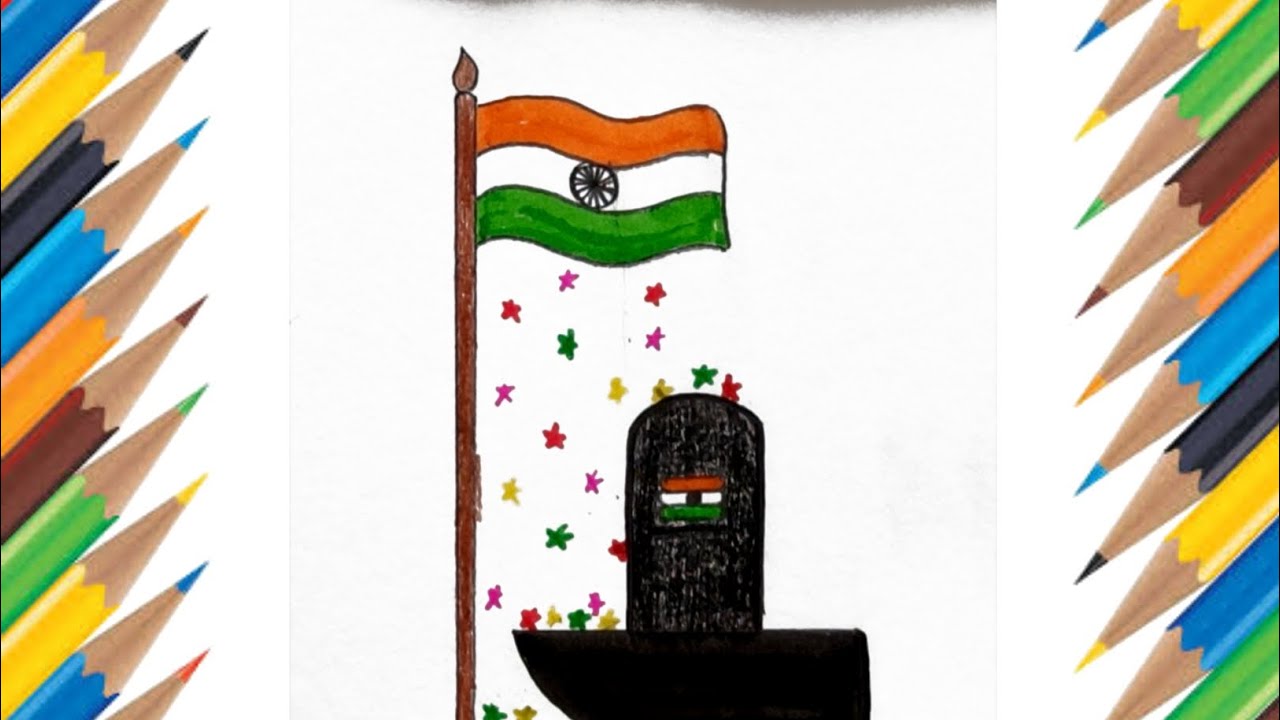 Flag drawing l Republic Day Drawing l Independence Day  l રાષ્ટ્રધ્વજ નું ચિત્ર l ચિત્ર દોરવાની રીત