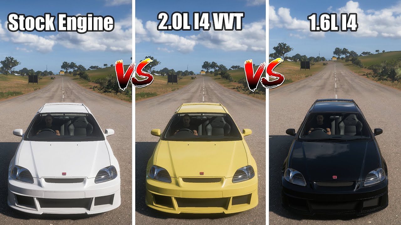 Forza Horizon 5 || Honda Civic Type R 1997 || Engine Swap Top Speed Battle/Comparison || PC ||